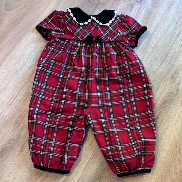 Youngland Other - Vintage Red Plaid Christmas Romper